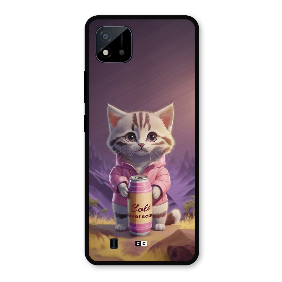 Cat Holding Can Metal Back Case for Realme C11 2021