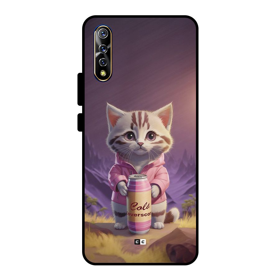 Cat Holding Can Metal Back Case for Vivo S1