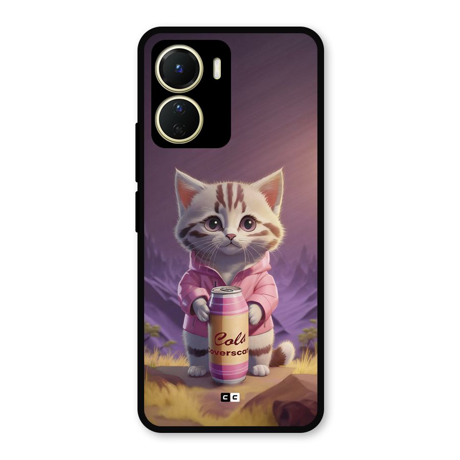 Cat Holding Can Metal Back Case for Vivo T2x