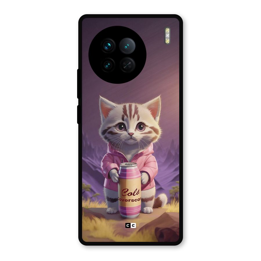 Cat Holding Can Metal Back Case for Vivo X90