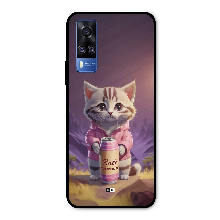Cat Holding Can Metal Back Case for Vivo Y31