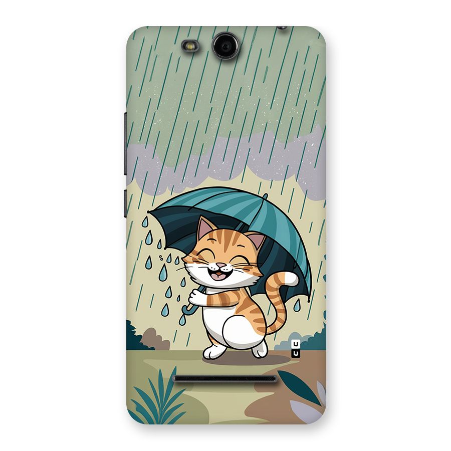Cat In Rain Back Case for Canvas Juice 3 Q392