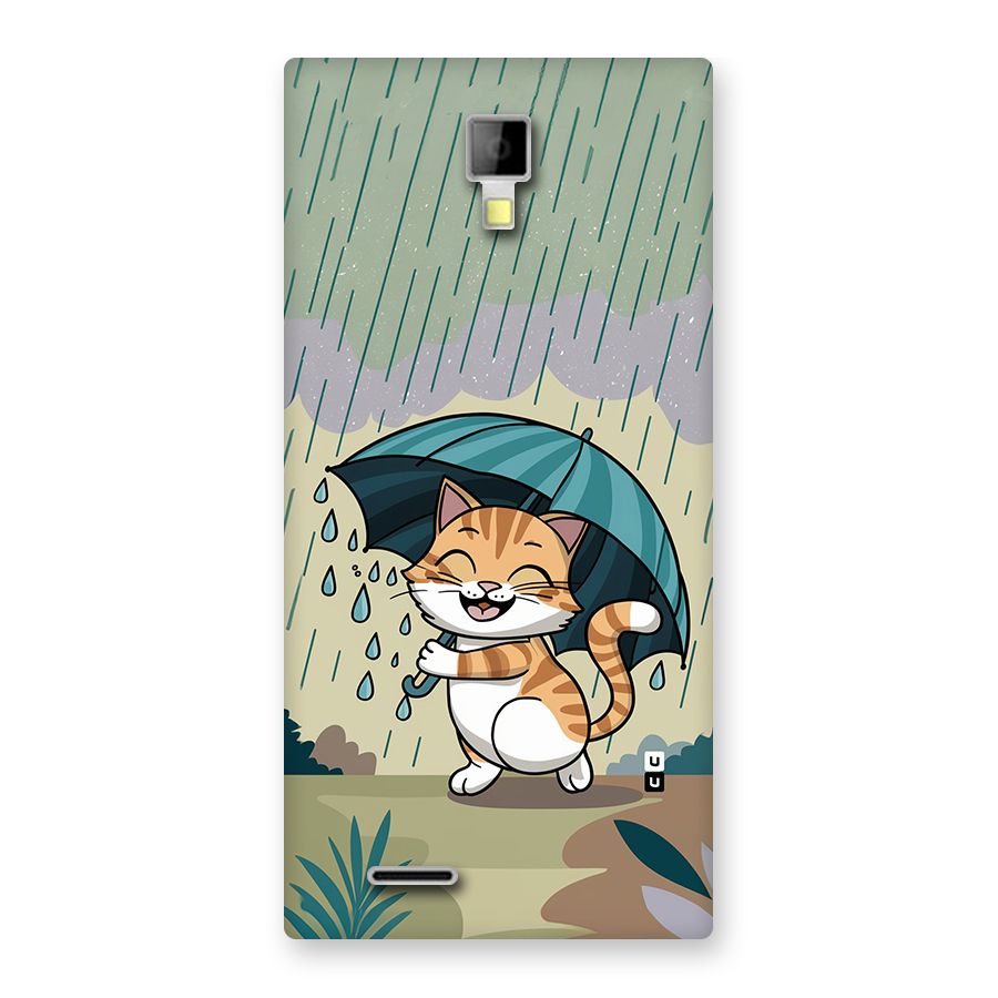 Cat In Rain Back Case for Canvas Xpress A99
