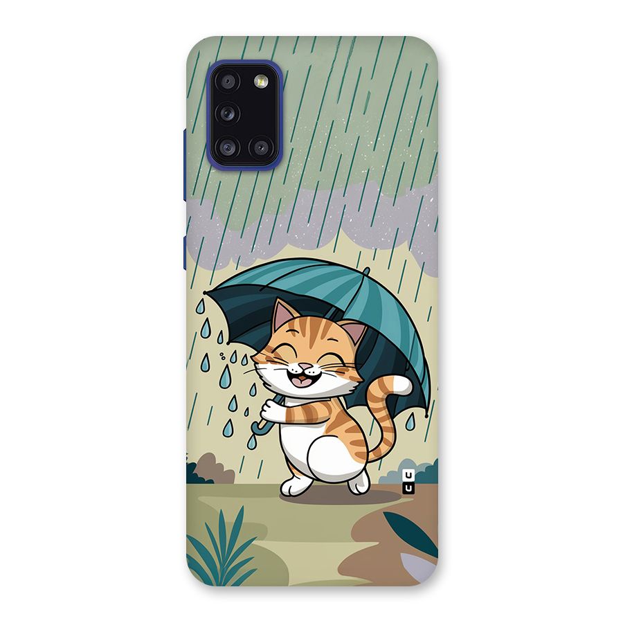 Cat In Rain Back Case for Galaxy A31