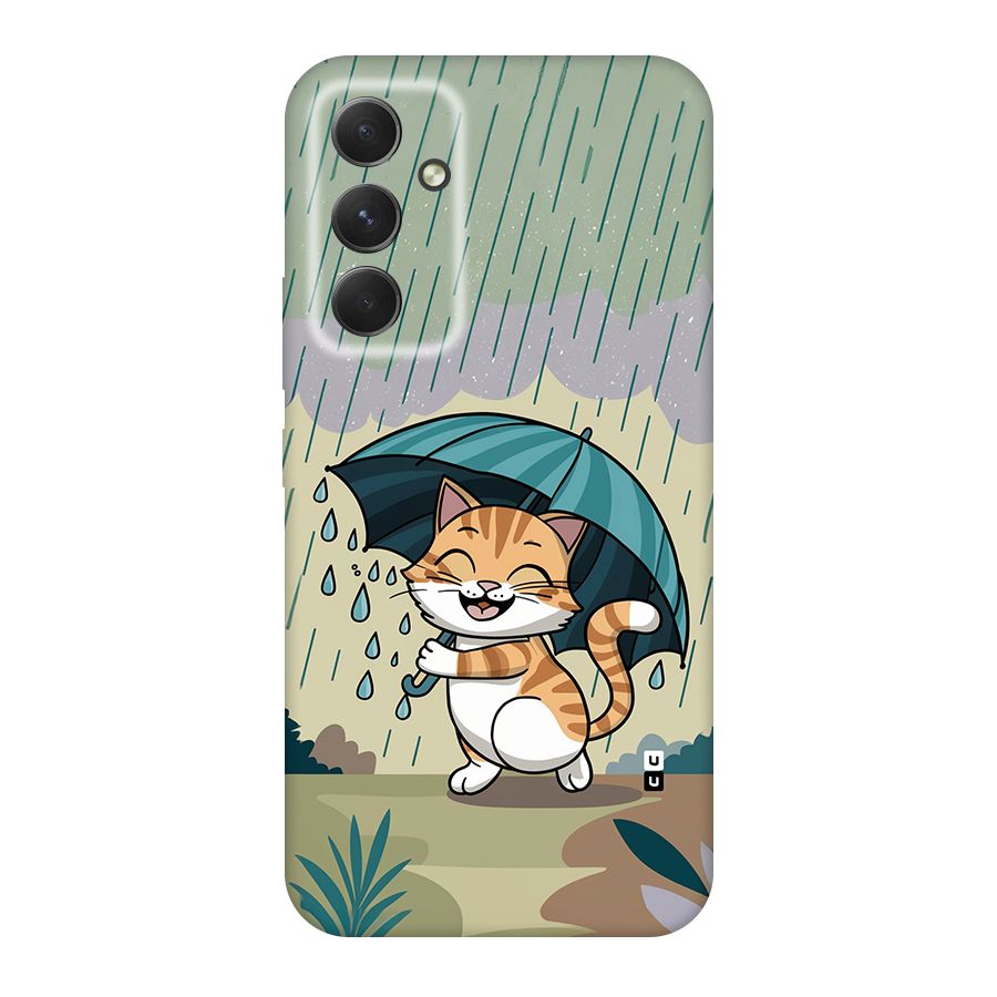 Cat In Rain Back Case for Galaxy A54