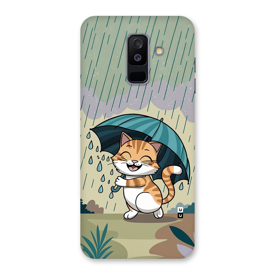 Cat In Rain Back Case for Galaxy A6 Plus