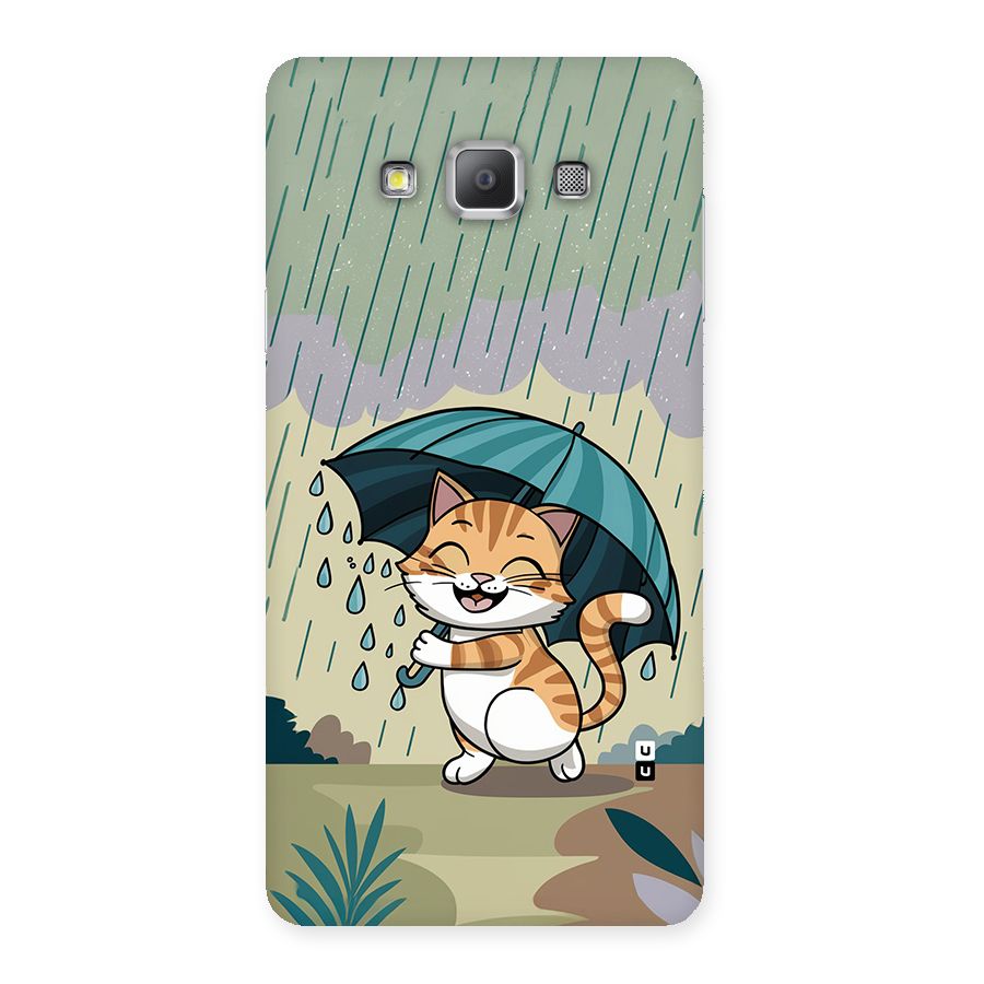 Cat In Rain Back Case for Galaxy A7