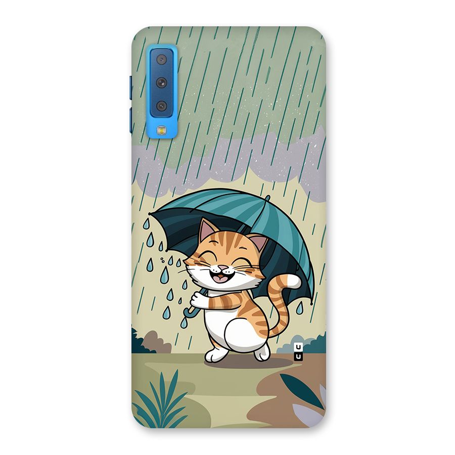 Cat In Rain Back Case for Galaxy A7 (2018)