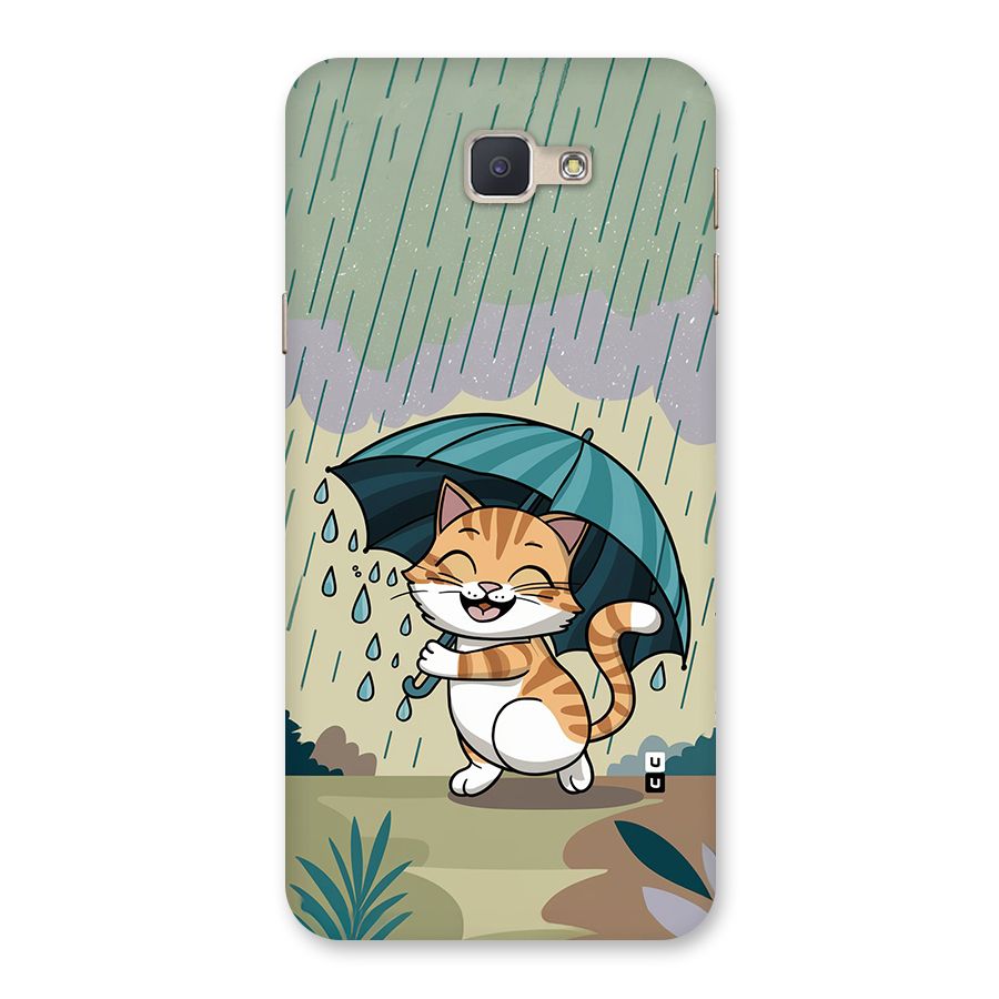 Cat In Rain Back Case for Galaxy J5 Prime
