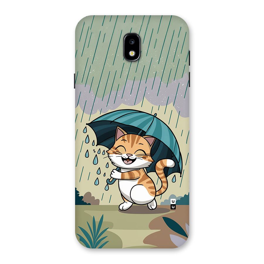 Cat In Rain Back Case for Galaxy J7 Pro