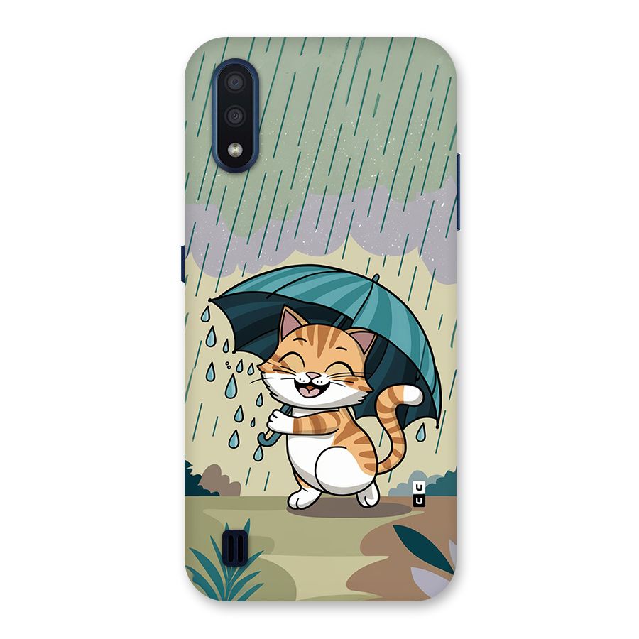 Cat In Rain Back Case for Galaxy M01