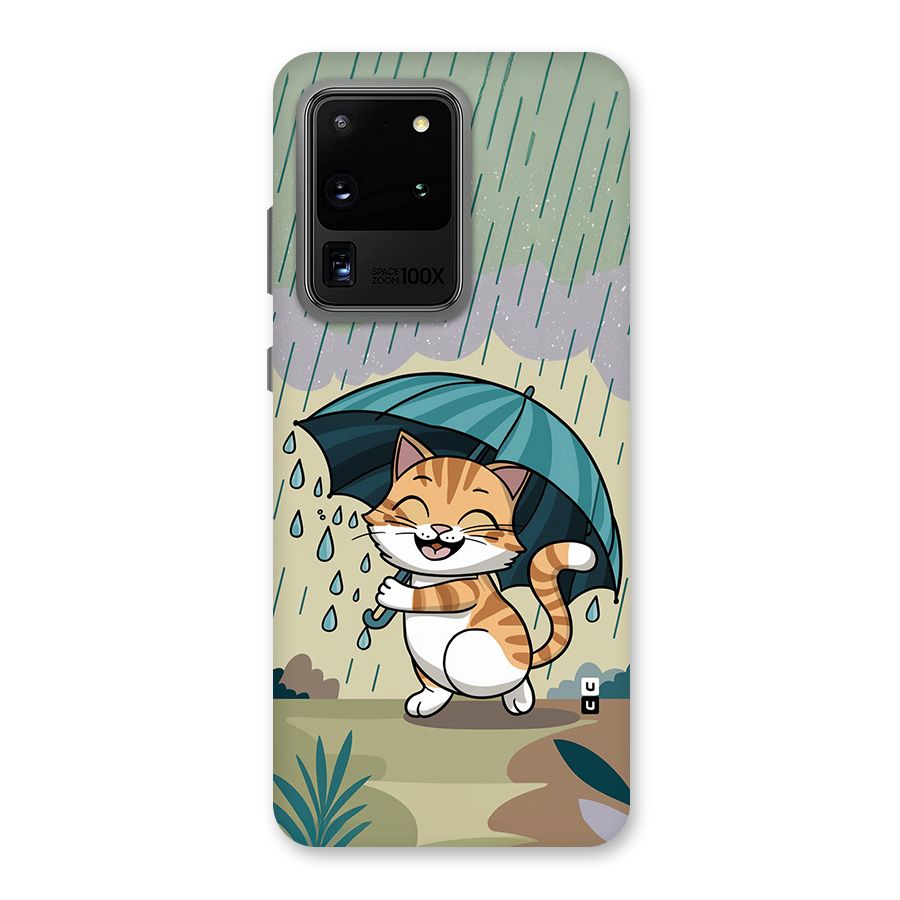 Cat In Rain Back Case for Galaxy S20 Ultra