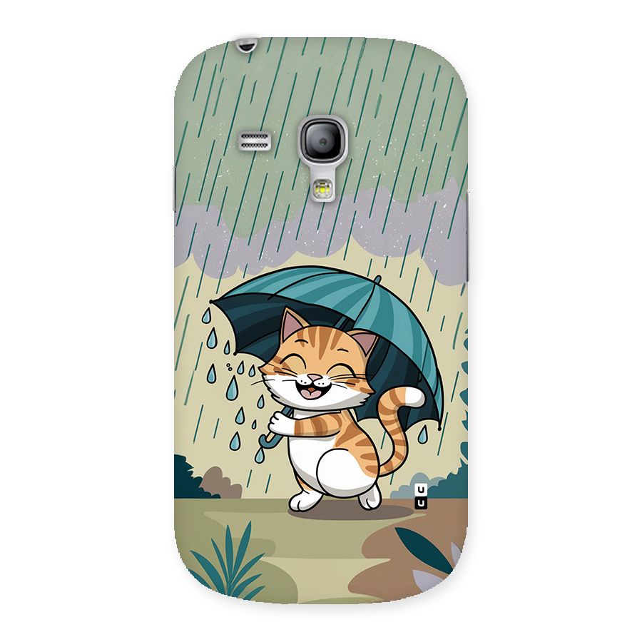 Cat In Rain Back Case for Galaxy S3 Mini