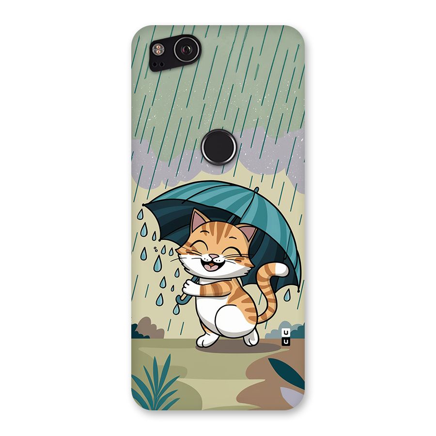 Cat In Rain Back Case for Google Pixel 2