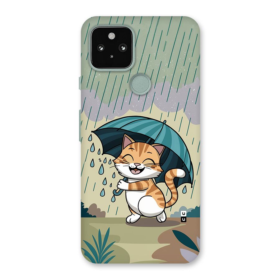 Cat In Rain Back Case for Google Pixel 5