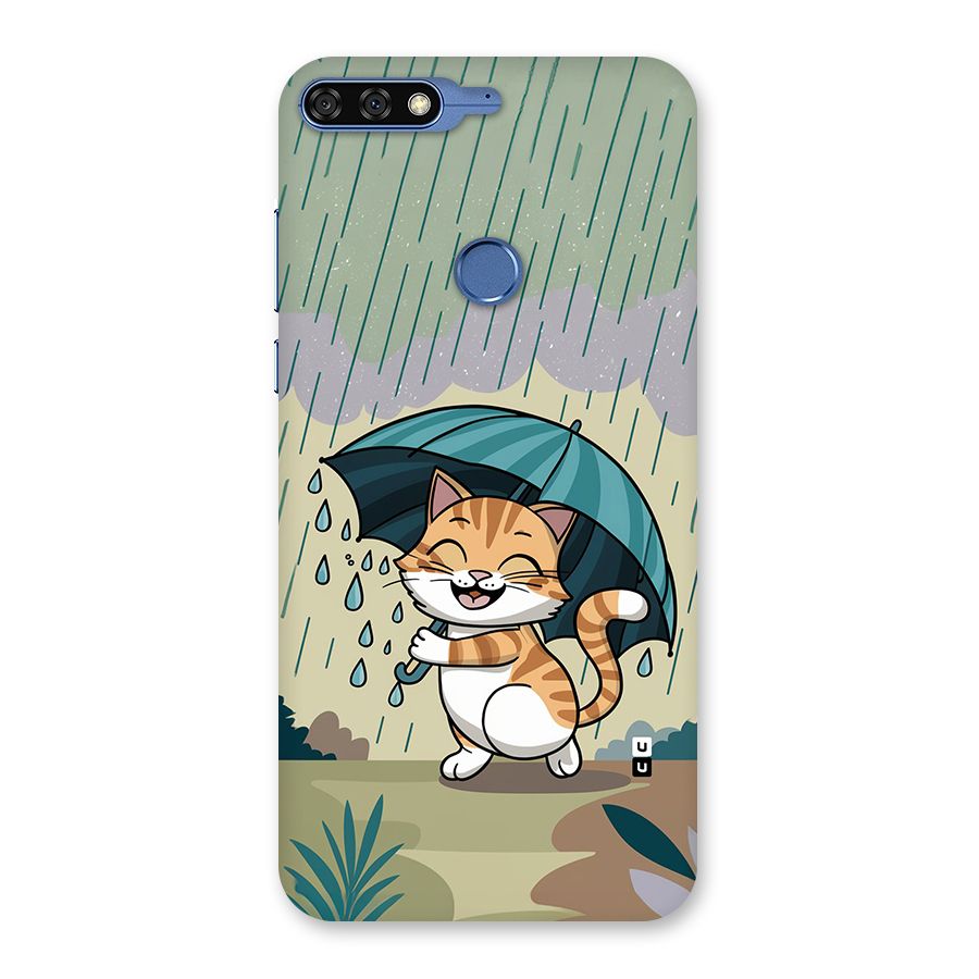 Cat In Rain Back Case for Honor 7C