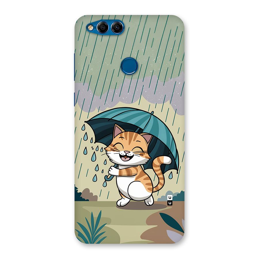 Cat In Rain Back Case for Honor 7X