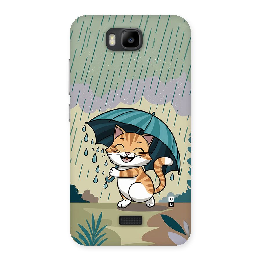 Cat In Rain Back Case for Honor Bee