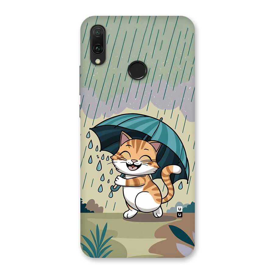 Cat In Rain Back Case for Huawei Y9 (2019)