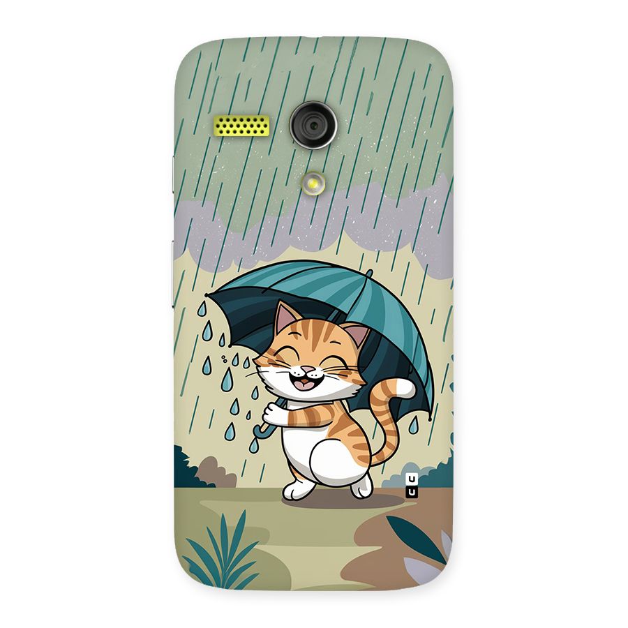 Cat In Rain Back Case for Moto G