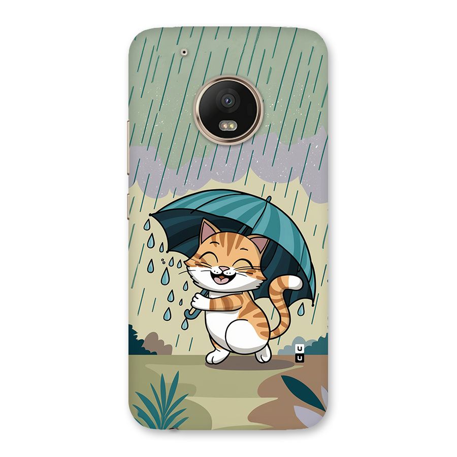 Cat In Rain Back Case for Moto G5 Plus