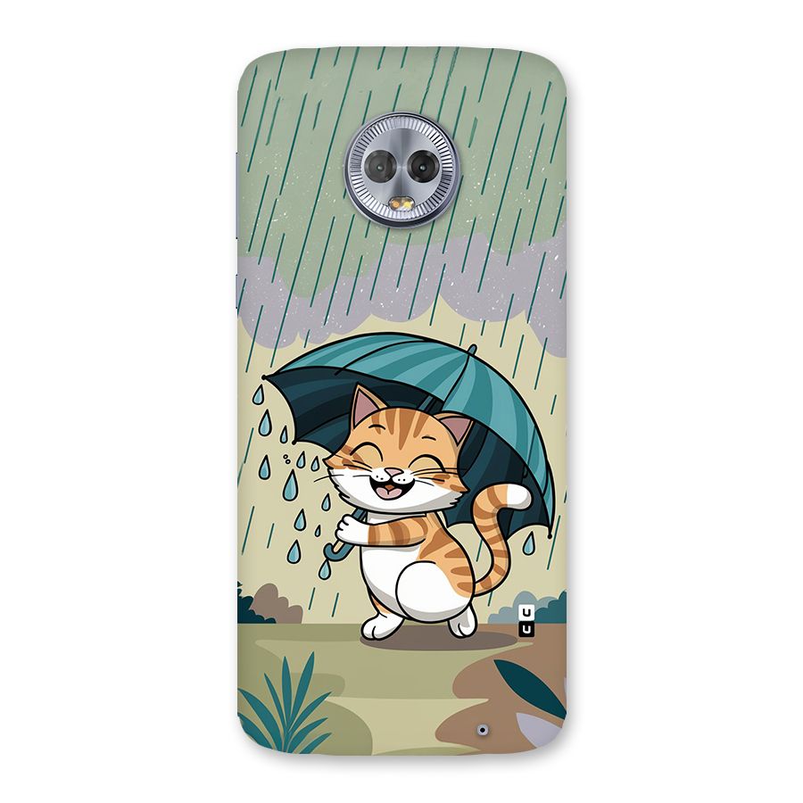 Cat In Rain Back Case for Moto G6 Plus