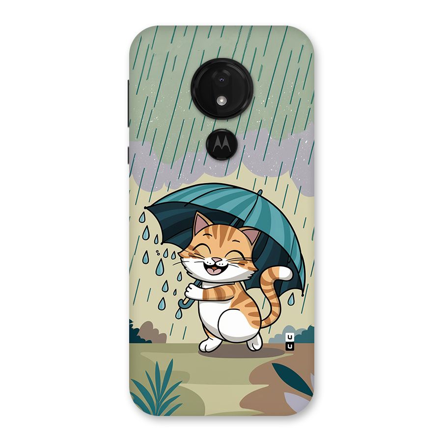 Cat In Rain Back Case for Moto G7 Power