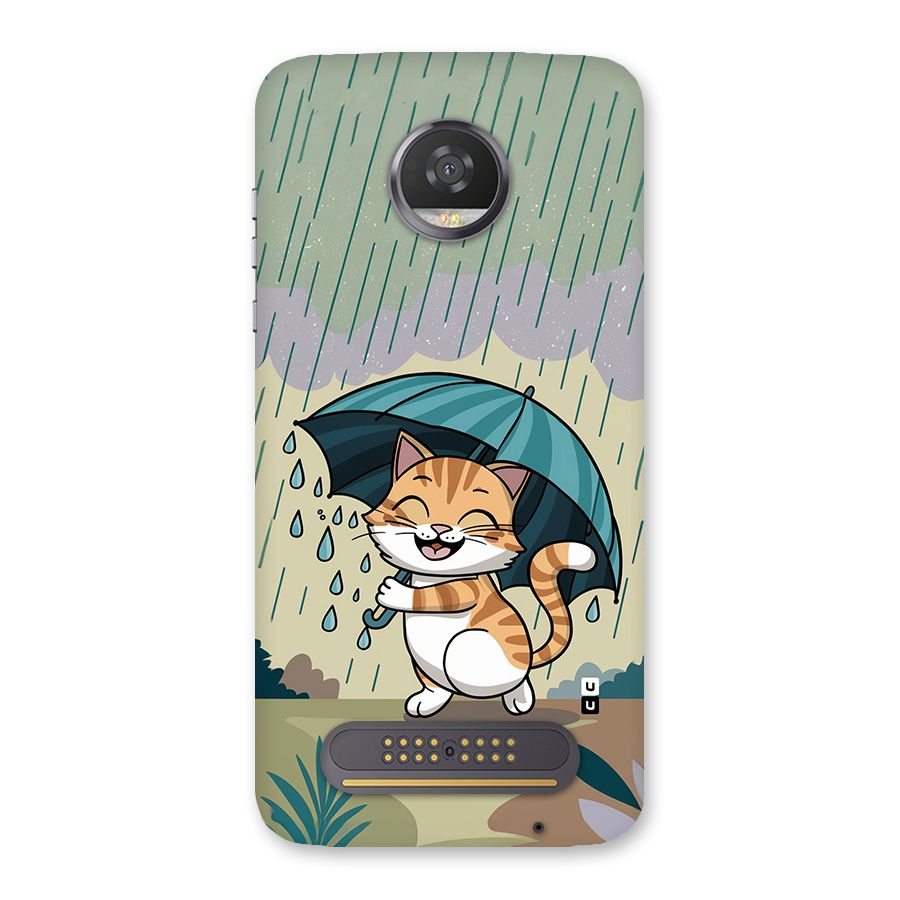 Cat In Rain Back Case for Moto Z2 Play
