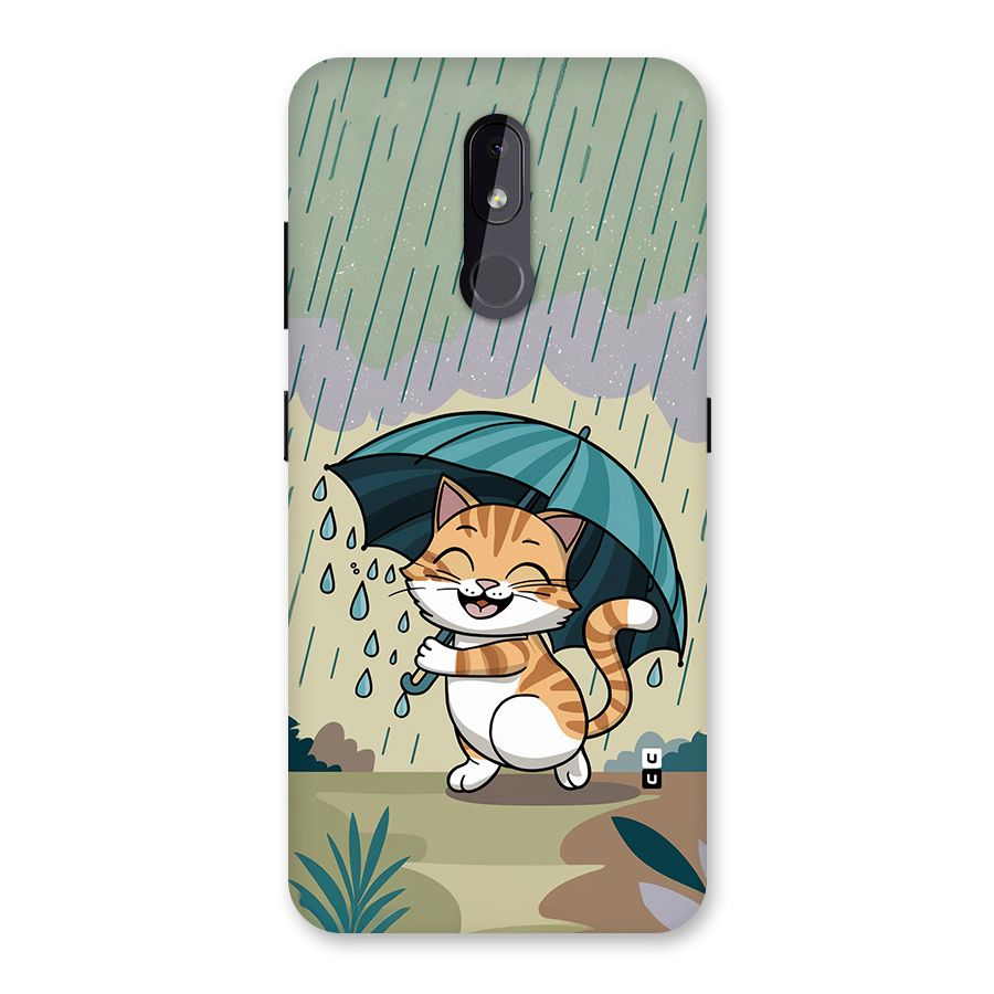 Cat In Rain Back Case for Nokia 3.2