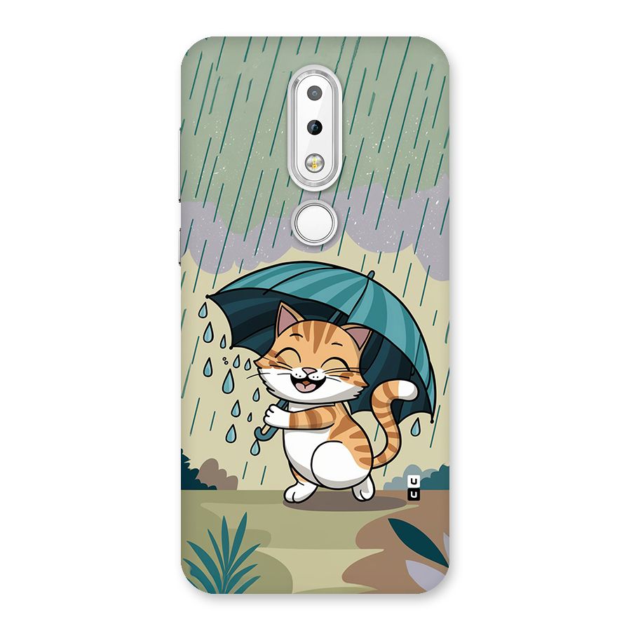 Cat In Rain Back Case for Nokia 6.1 Plus