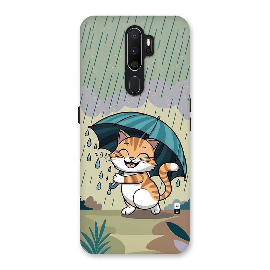 Cat In Rain Back Case for Oppo A5 (2020)