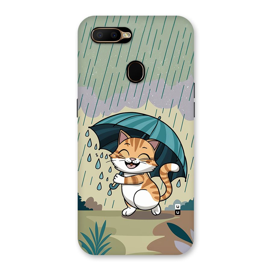 Cat In Rain Back Case for Oppo A5s