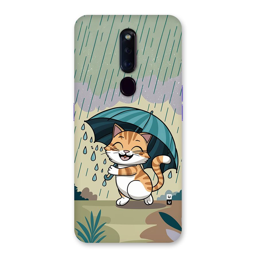 Cat In Rain Back Case for Oppo F11 Pro