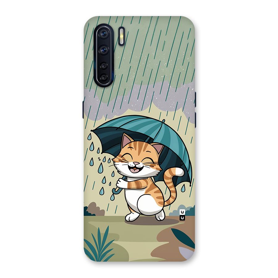 Cat In Rain Back Case for Oppo F15