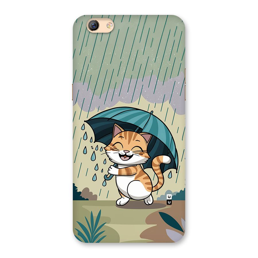Cat In Rain Back Case for Oppo F3 Plus