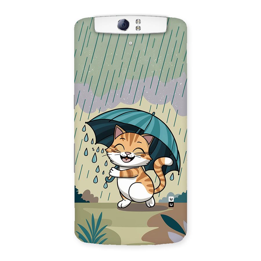 Cat In Rain Back Case for Oppo N1