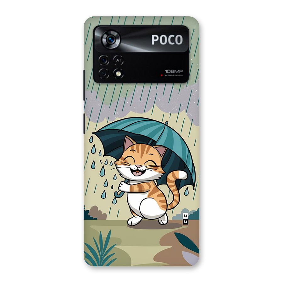 Cat In Rain Back Case for Poco X4 Pro 5G