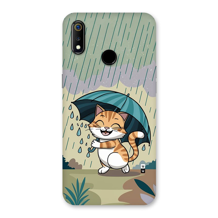 Cat In Rain Back Case for Realme 3