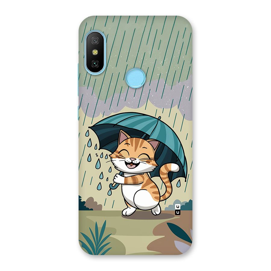 Cat In Rain Back Case for Redmi 6 Pro