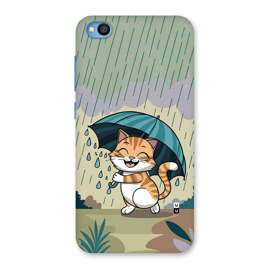 Cat In Rain Back Case for Redmi Go