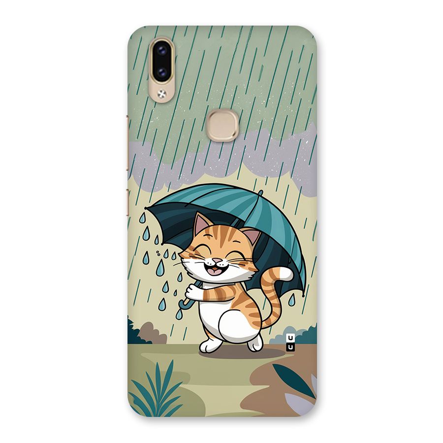 Cat In Rain Back Case for Vivo V9 Youth