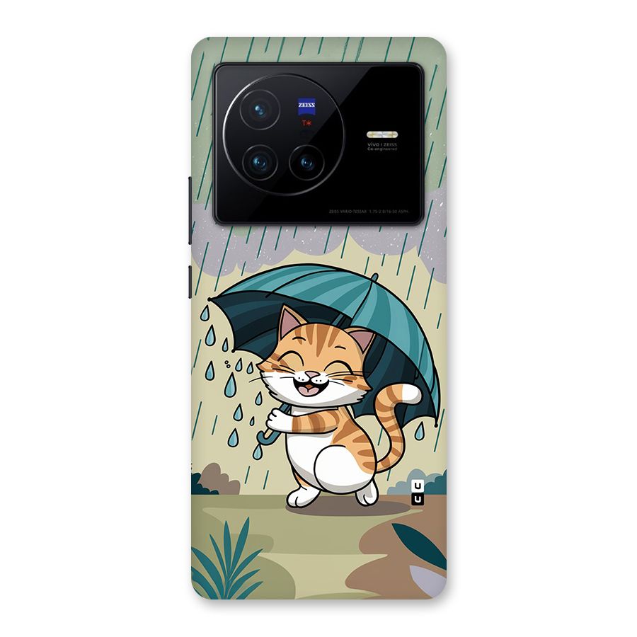 Cat In Rain Back Case for Vivo X80