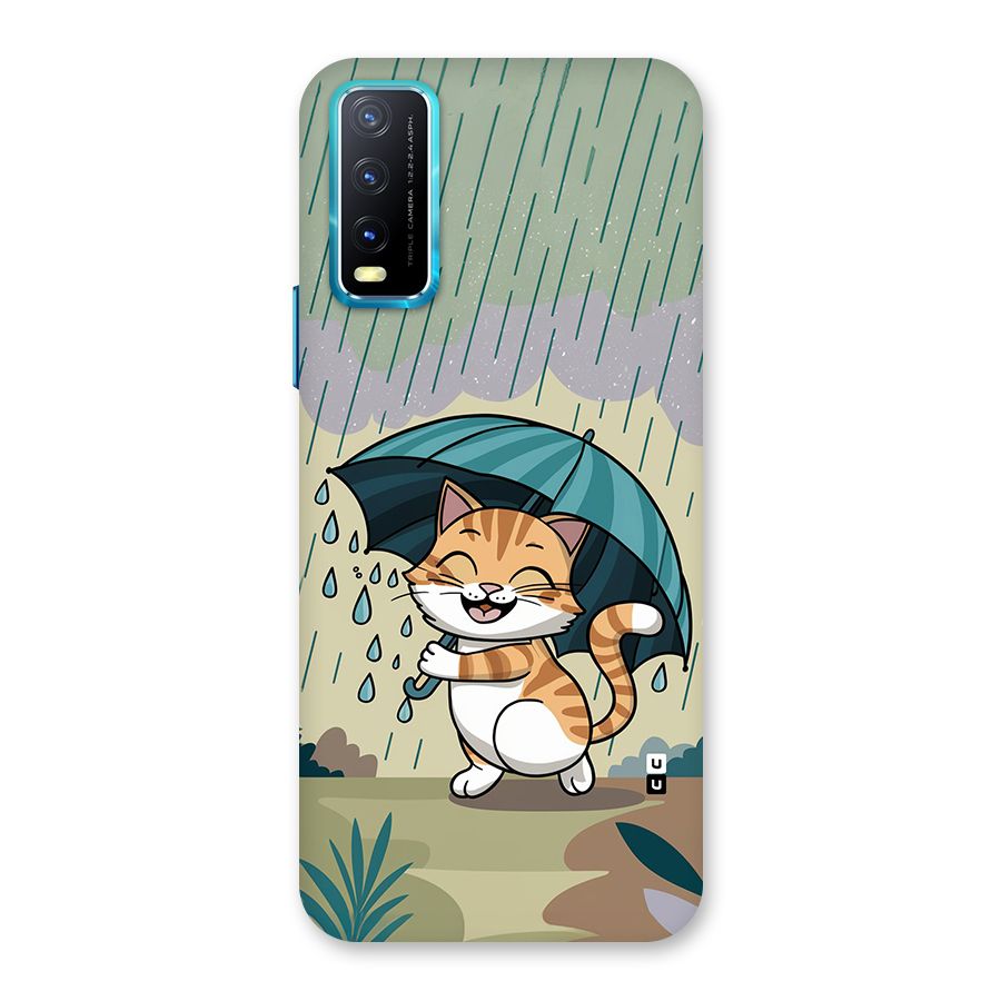 Cat In Rain Back Case for Vivo Y20