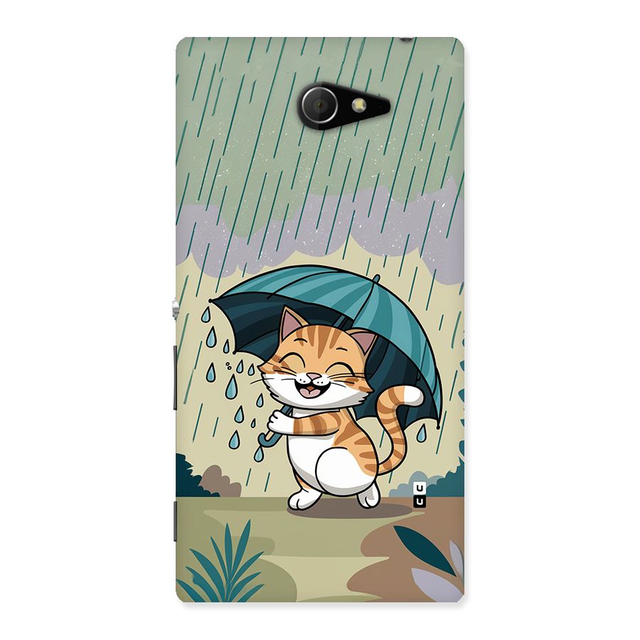 Cat In Rain Back Case for Xperia M2