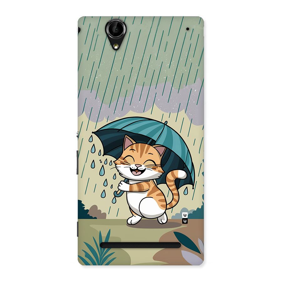 Cat In Rain Back Case for Xperia T2