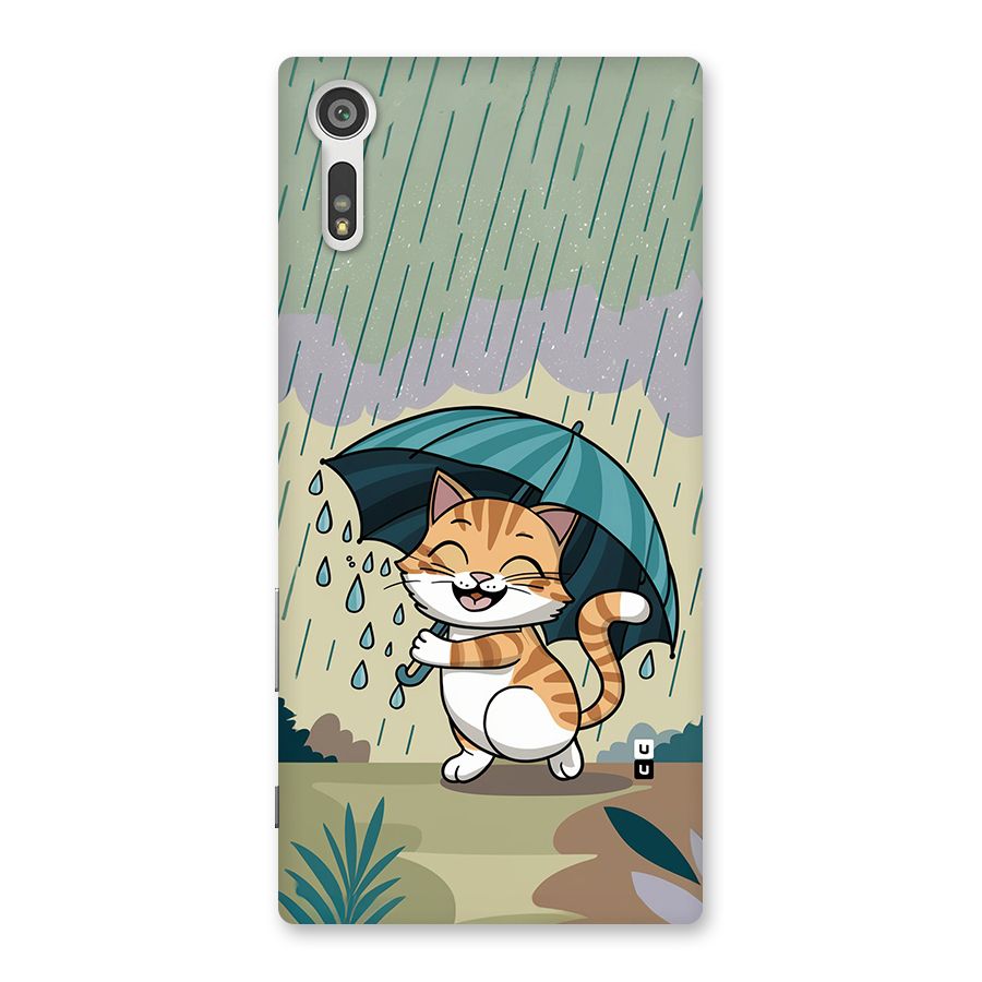 Cat In Rain Back Case for Xperia XZ