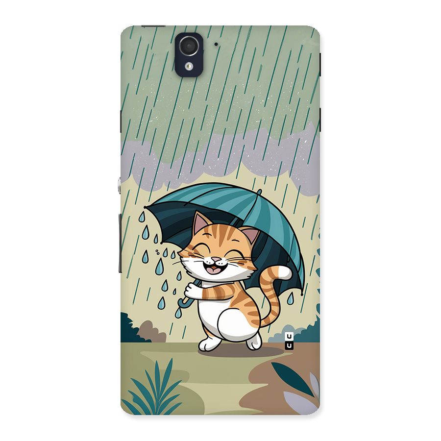 Cat In Rain Back Case for Xperia Z