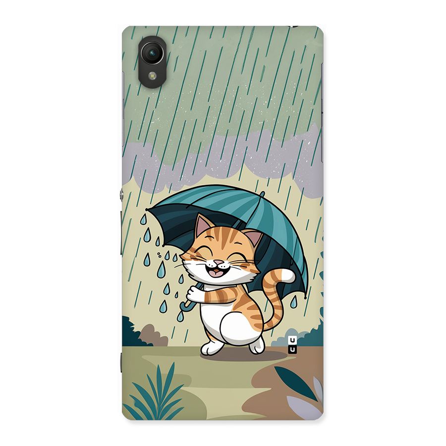 Cat In Rain Back Case for Xperia Z1