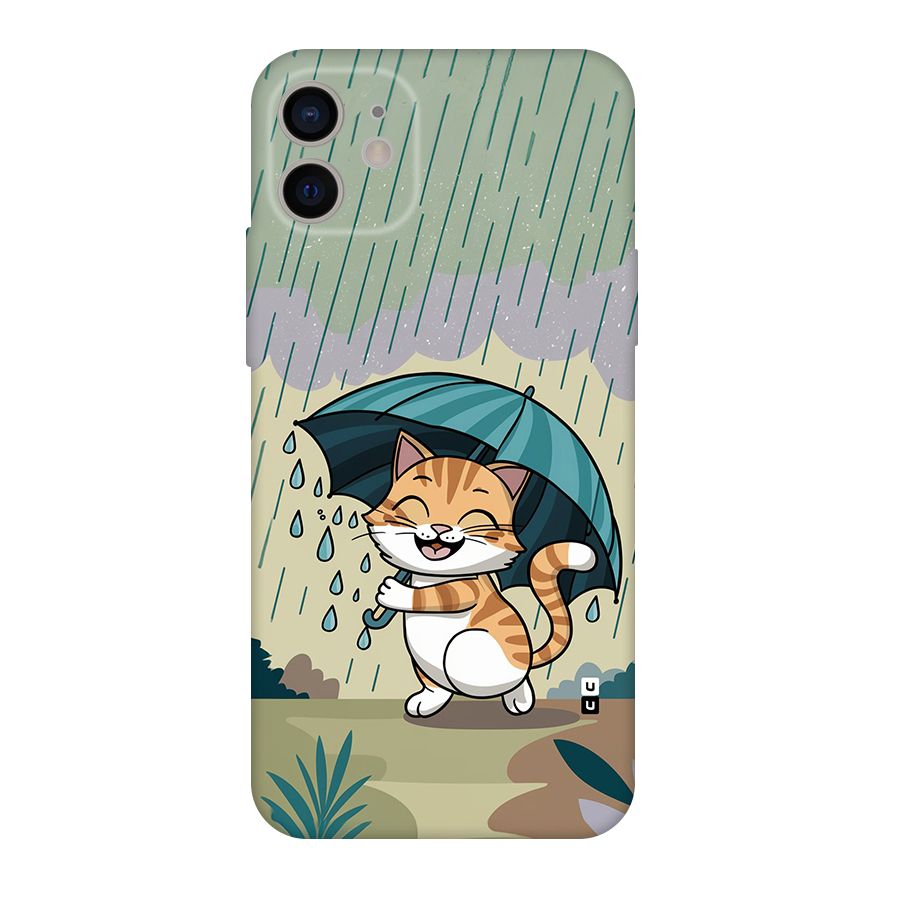 Cat In Rain Back Case for iPhone 11