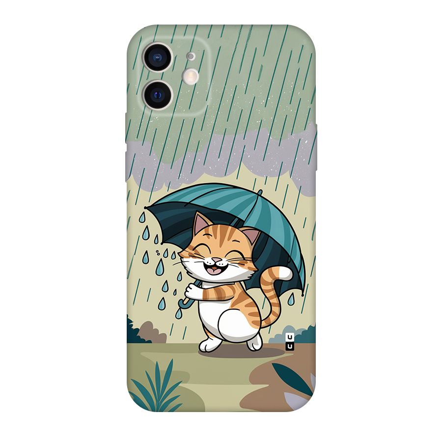 Cat In Rain Back Case for iPhone 12